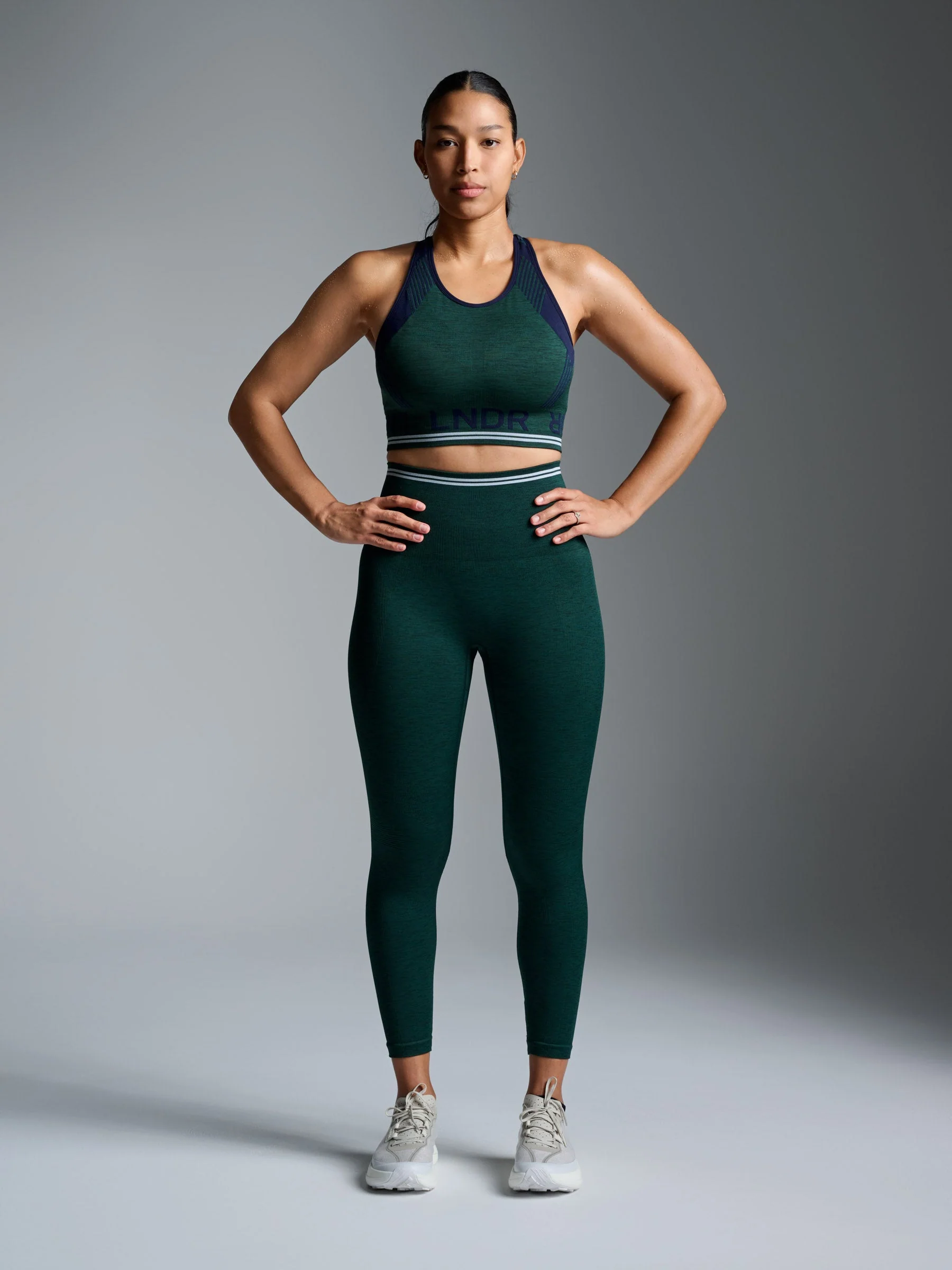 AERO DYNAMIC Sports Bra Dark Green Marl - Image 4