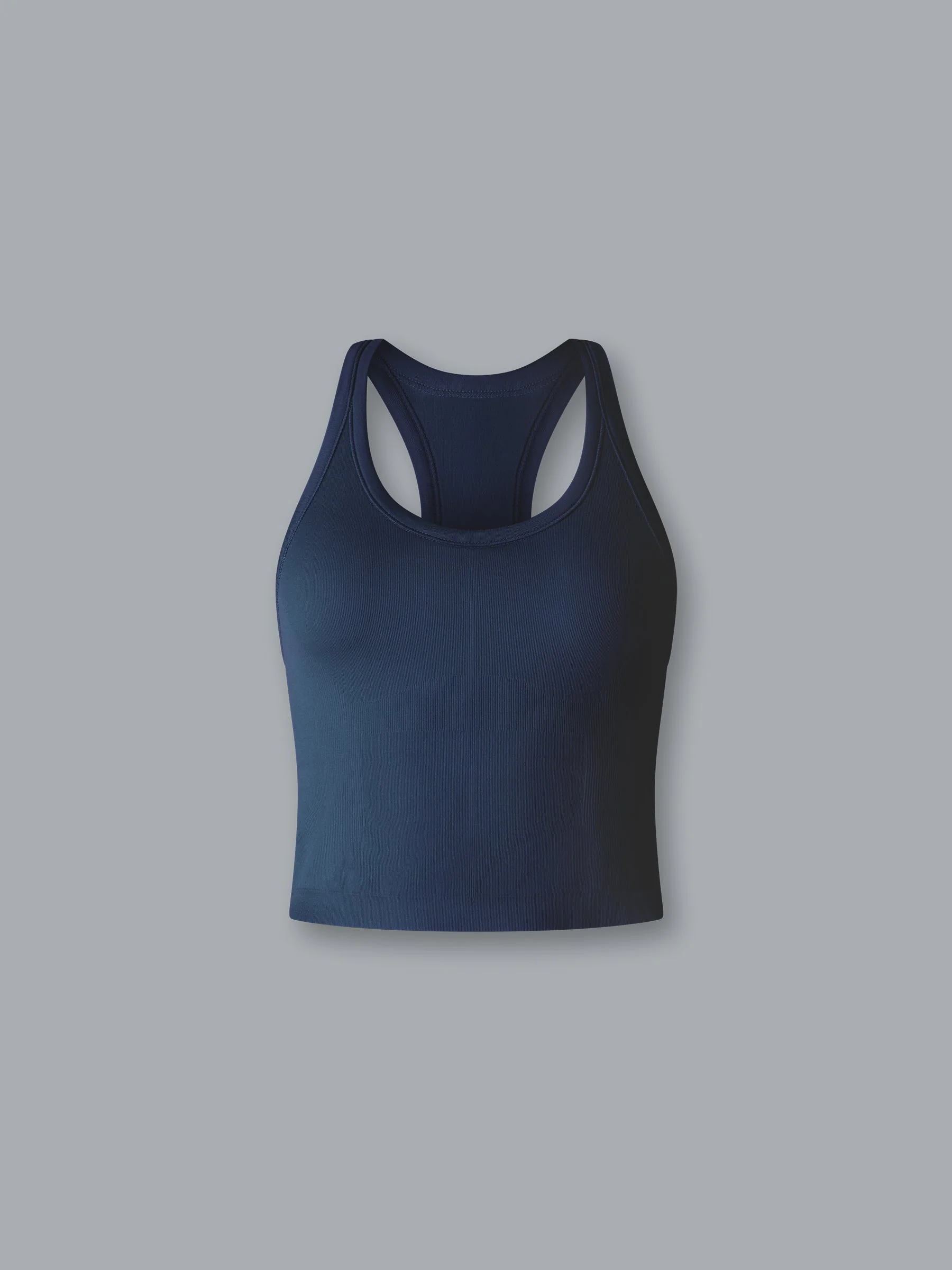 CROPPED MUSCLE TANK (RECYCLED) True Navy - Image 3