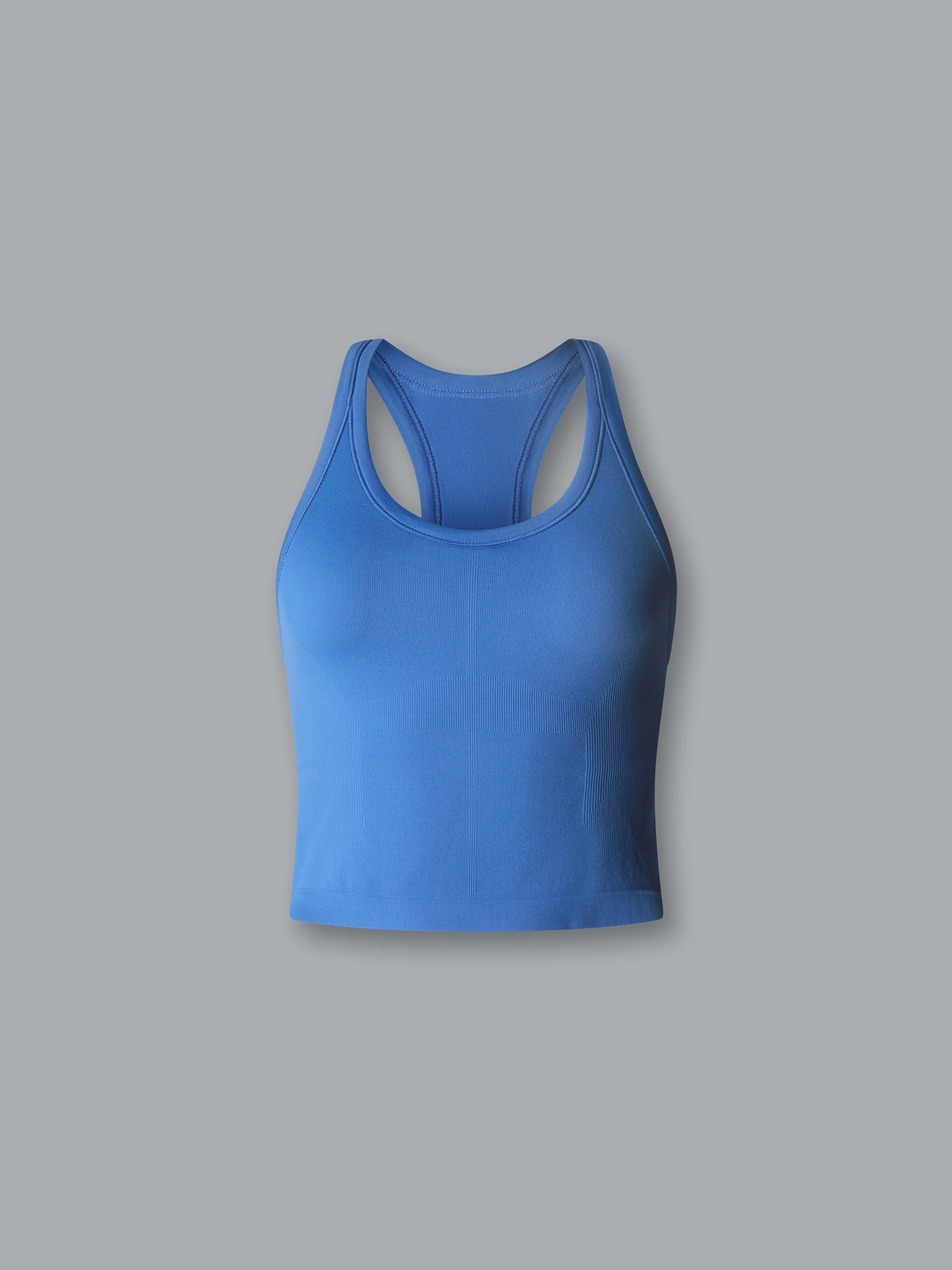 CROPPED MUSCLE TANK (RECYCLED) Vibrant Blue - Image 3
