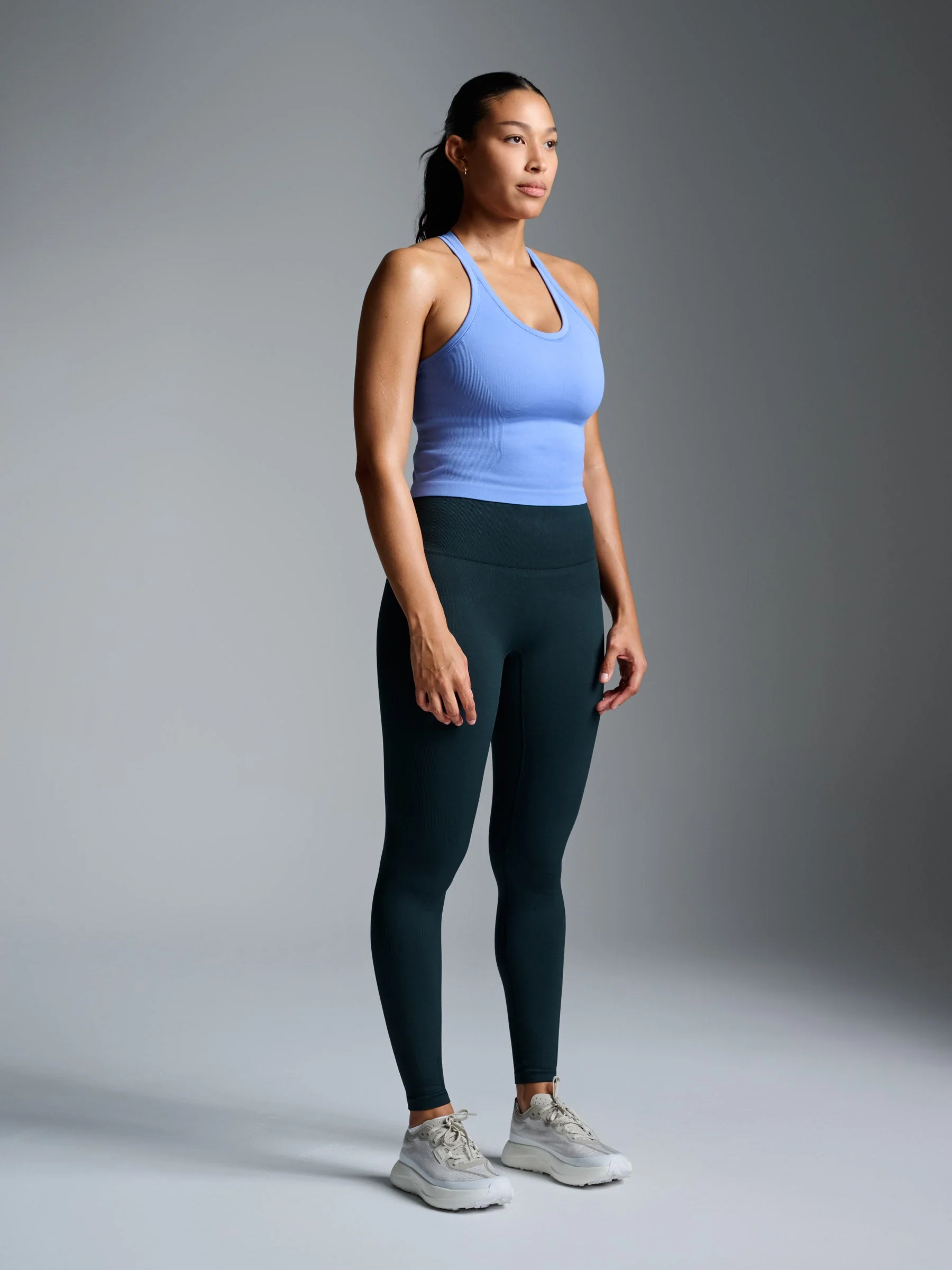 CROPPED MUSCLE TANK (RECYCLED) Vibrant Blue - Image 4