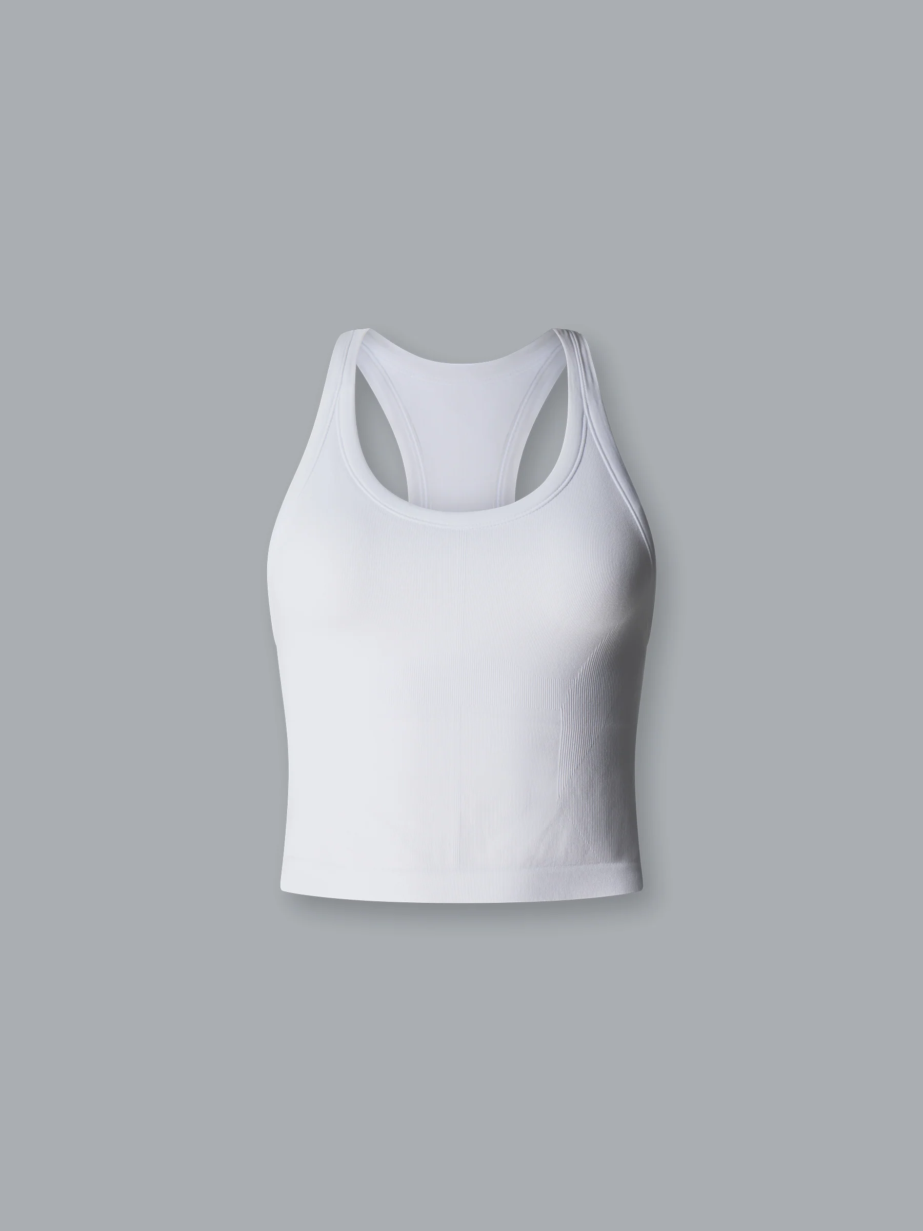 CROPPED MUSCLE TANK (RECYCLED) White - Image 3