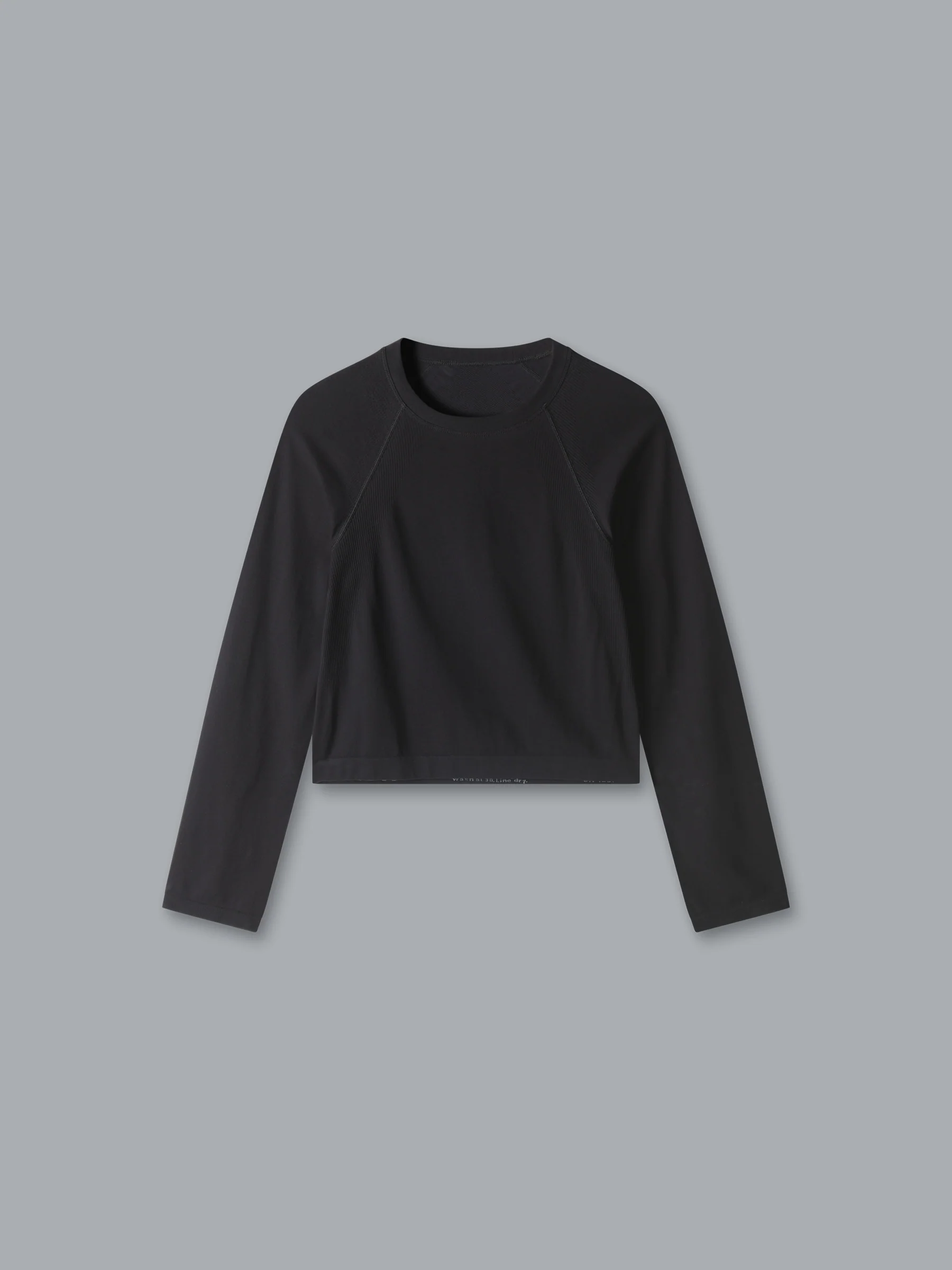 HERE TODAY Cropped Long Sleeve Tee Black - Image 3