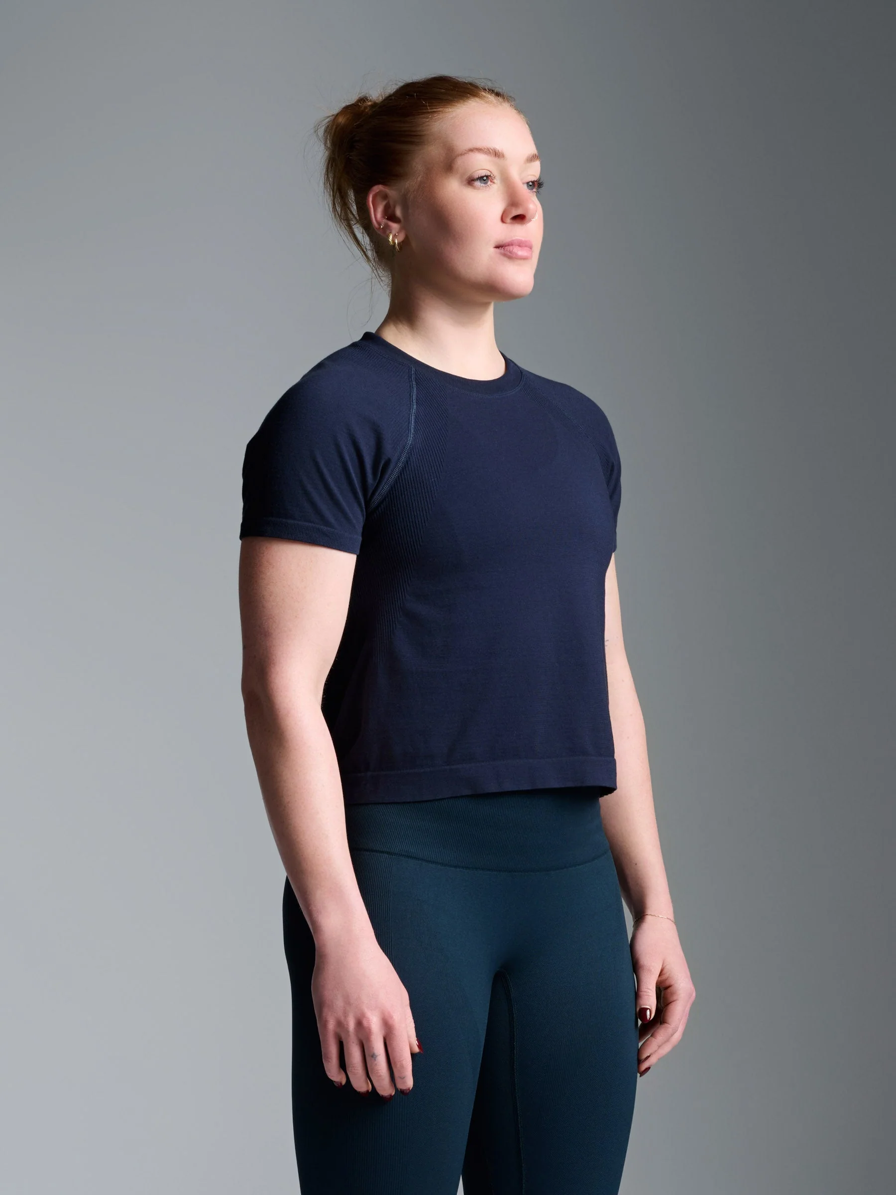 HERE TODAY Cropped Tee True Navy - Image 4