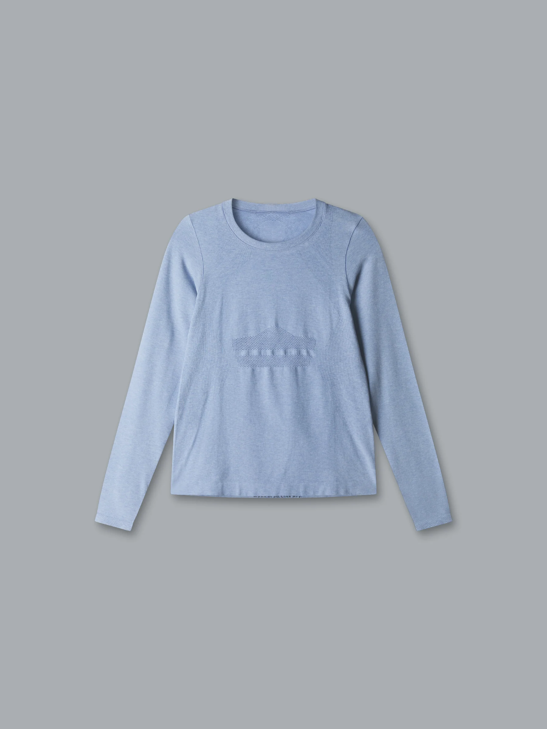 HERE TODAY MELANGE Long Sleeve Tee Blue Marl - Image 3