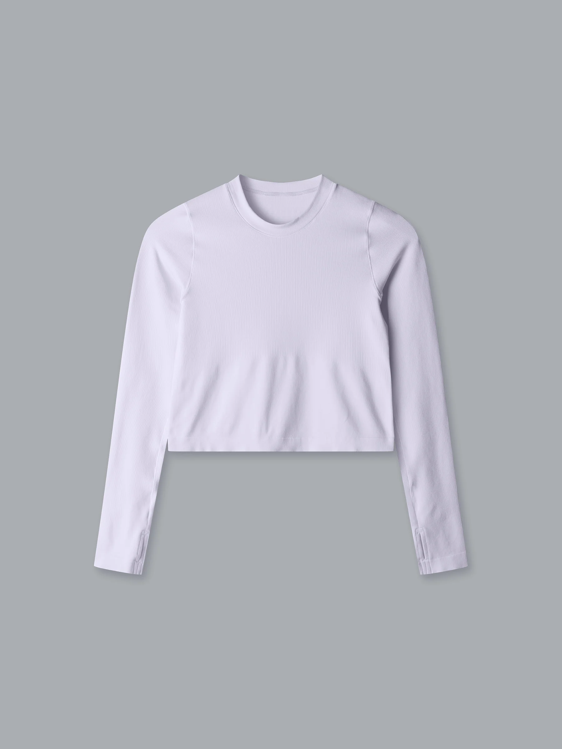 POWER CROP Long Sleeve Top Lilac - Image 3