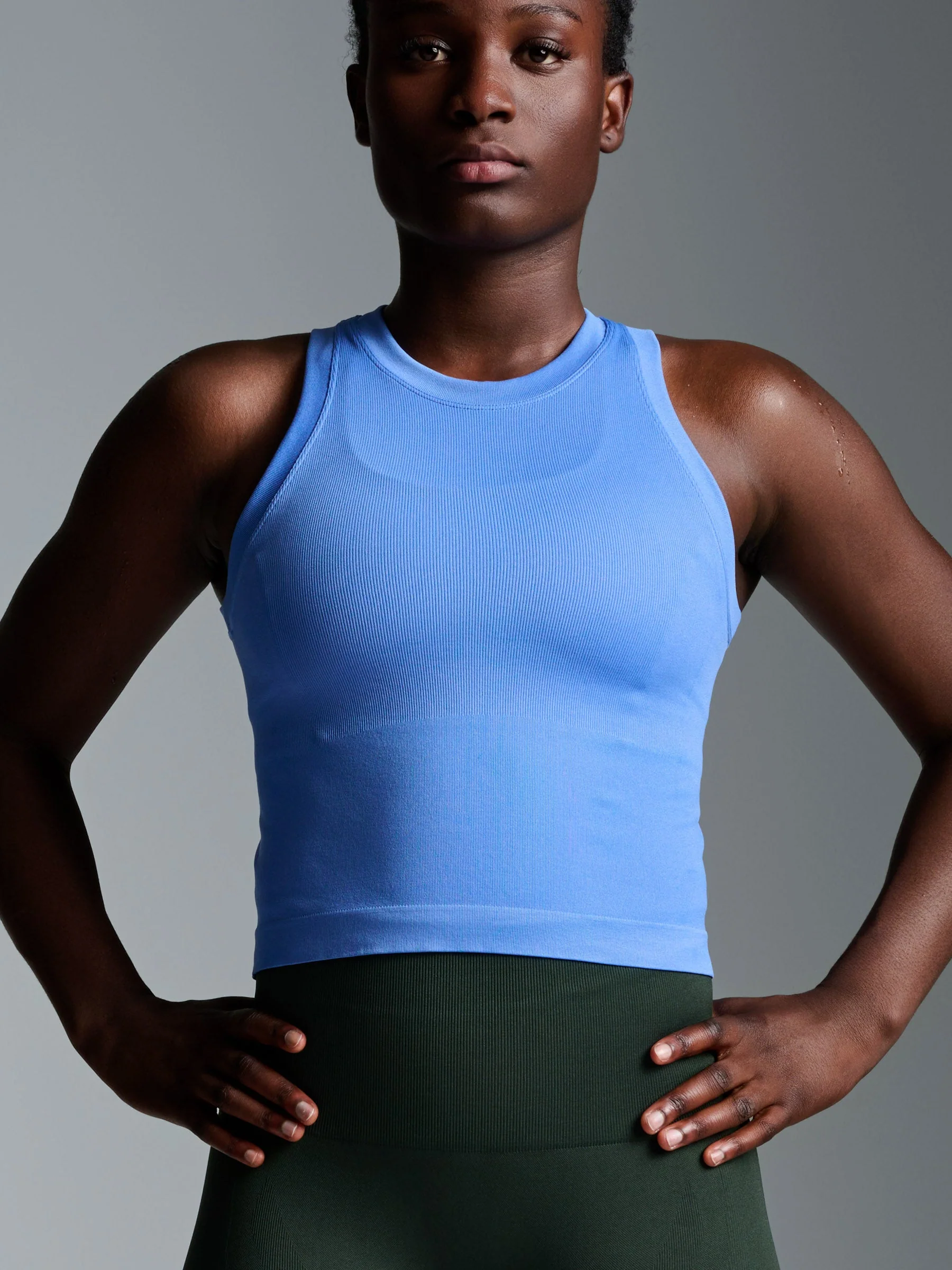 POWER CROP Tank Vibrant Blue - Image 4